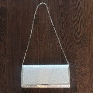 Aldo Silver Sparkly Clutch Purse